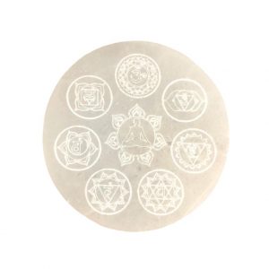 Plaque de rechargement Sélénite Bouddha 7 Chakras occizen