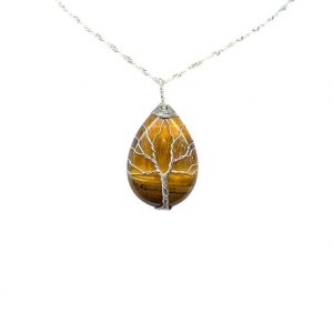 pendentif arbre de vie oeil de tigre occizen boutique beziers