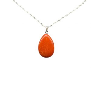 pendentif larme jaspe rouge occizen boutique beziers