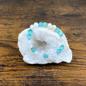 Bracelet Opale Blanche et Verte occizen