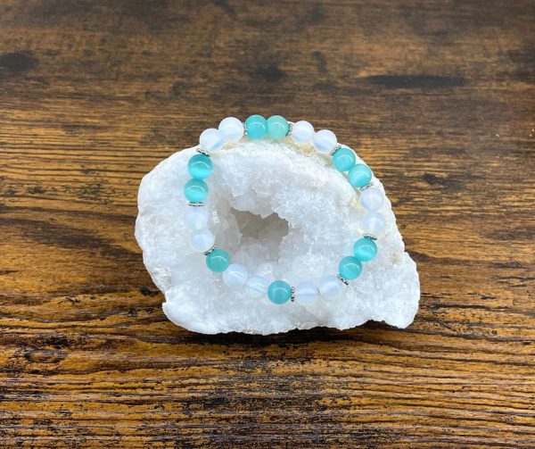 Bracelet Opale Blanche et Verte occizen