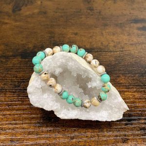Bracelet turquénite nacrée occizen