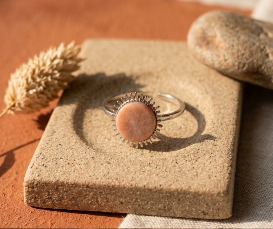 Bague rhodonite réglable occizen Bague rhodonite réglable occizen