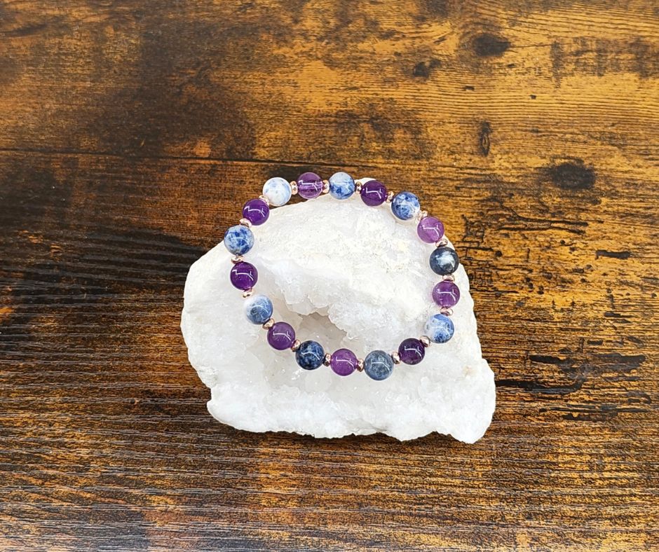 bracelet améthyste et sodalite occizen beziers bracelet améthyste et sodalite occizen beziers