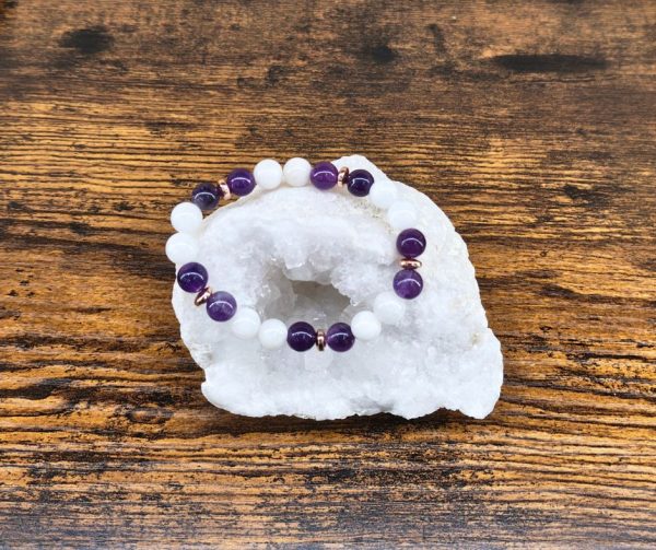 bracelet amethyste et pierre de lune occizen boutique