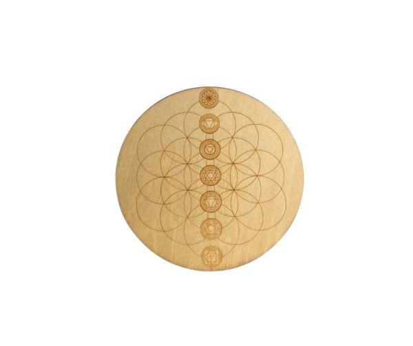 Plaque de Rechargement 7 Chakras en Bois occizen