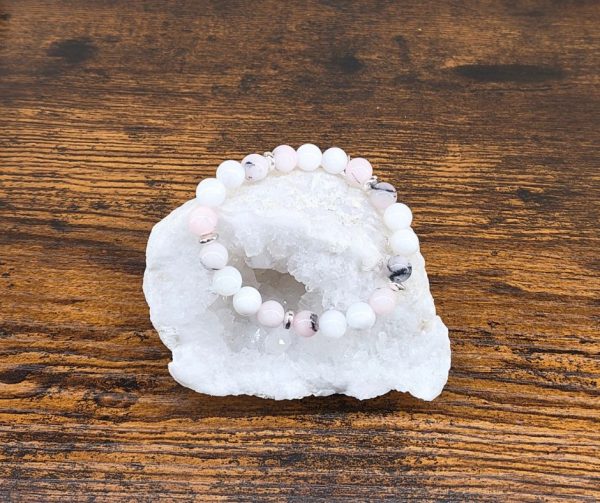 bracelet opale rose et pierre de lune occizen boutique