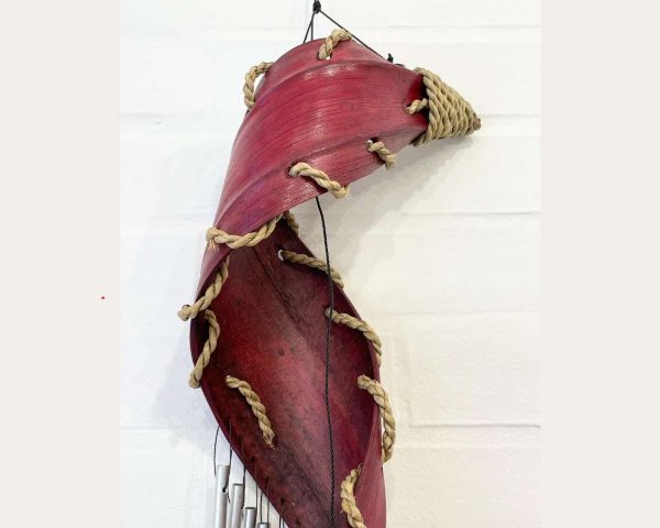 carillon en feuille de bananier rouge occizen