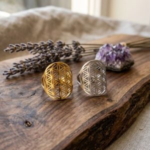 Bague fleur de vie réglable occizen