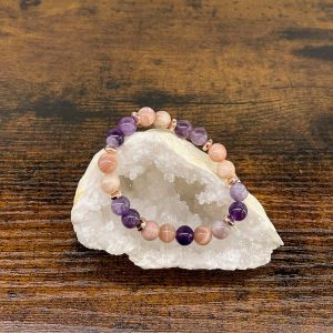 bracelet améthyste et pierre de soleil occizen