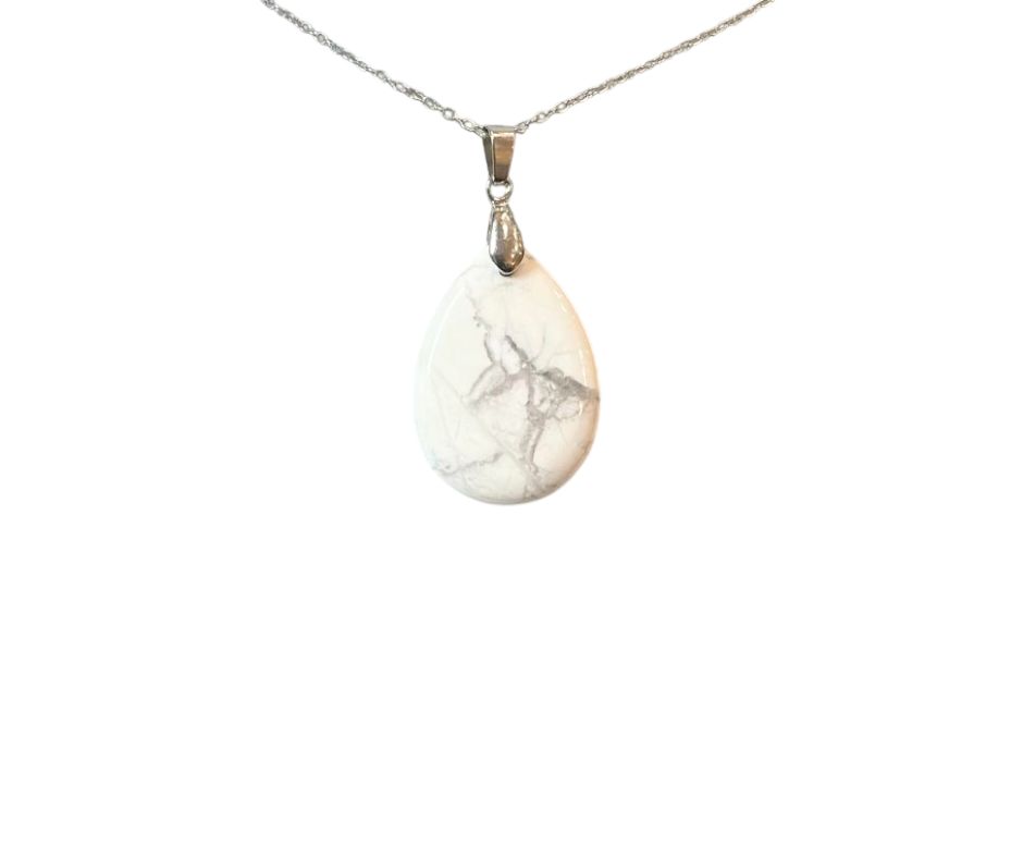 pendentif larme en howlite occizen boutique beziers pendentif larme en howlite occizen boutique beziers