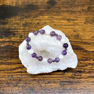 bracelet amethyste et pierre de lune occizen