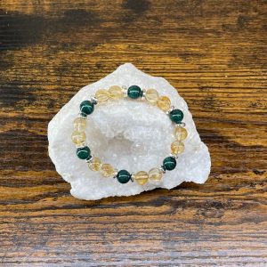 bracelet malachite et citrine occizen