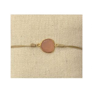 bracelet resine rose poudre occizen