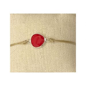 bracelet resine rouge occizen
