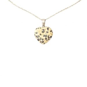 coeur en jaspe dalmatien occizen boutique beziers