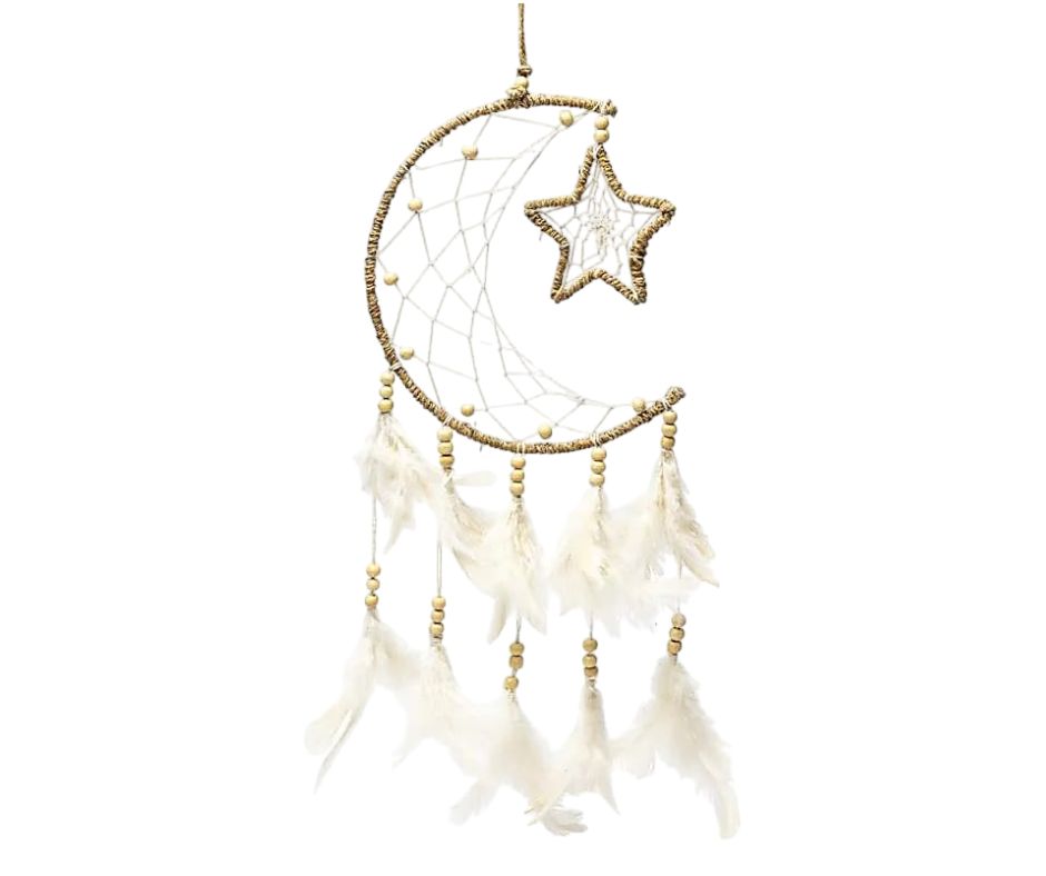 Attrape rêves chanvre lune et étoile occizen Attrape rêves chanvre lune et étoile occizen