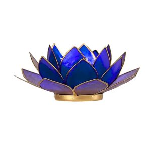 photophore Lotus indigo et or 6e Chakra occizen