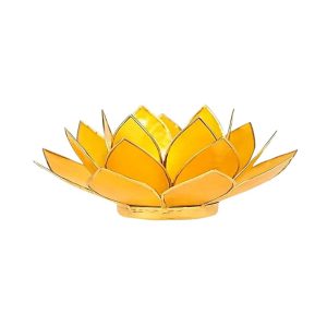photophore Lotus jaune et or occizen